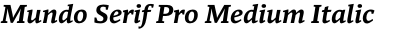 Mundo Serif Pro Medium Italic